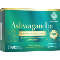 Ashwagandha Z L- TEANINĄ Z ZIELONEJ HERBATY 60 tabletek powlekanych