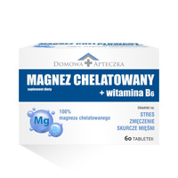 Magnez chelatowany + witamina B6, 60 tabletek