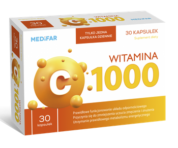 WITAMINA C 1000 MG 30 kapsułek MEDiFAR