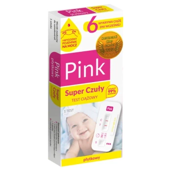 Test Ciążowy PINK Super Czuły płytkowy
