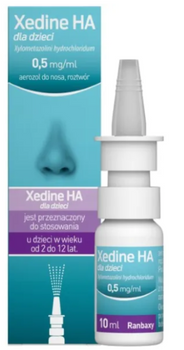 Xedine HA 0,5 mg/ml aerozol do nosa roztwór 10 ml