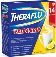 Theraflu Extra Grip 650 mg + 10 mg + 20 proszek do sporządzenia roztworu doustnego 14 saszetek