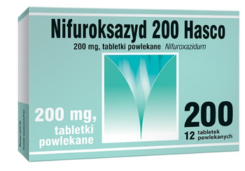 Nifuroksazyd Hasco 200 mg 12 tabletek powlekanych