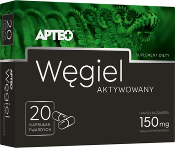Węgiel aktywowany Apteo 20 kapsułek