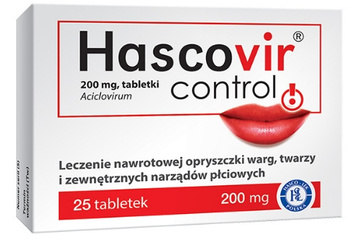 Hascovir control 200 mg 25 tabletek