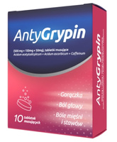 AntyGrypin, 500 mg + 150 mg + 50 mg, 10 tabletek musujących