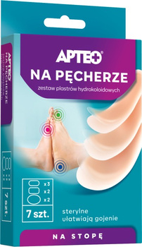 Na pęcherze zestaw plastrów hydrokoloidowych 7 sztuk