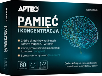 Pamięć i koncentracja APTEO 60 tabletek