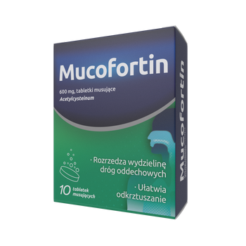 Mucofortin 600 mg tabletki musujące 10 tabletek