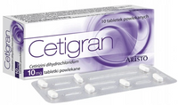 Cetigran, 10 mg, 10 tabletek powlekanych
