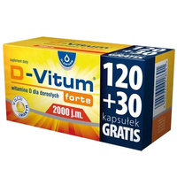 D-Vitum forte  2000 j.m. 150 kapsułek (120+30)