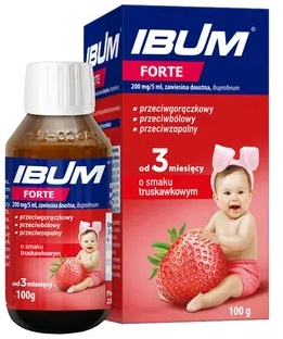 IBUM FORTE 200 mg/5 ml 100 g zawiesina doustna truskawka
