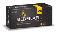 Sildenafil Aristo, 25 mg, tabletki powlekane, 4 tabletki