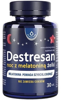 Destresan noc z melatoniną 30 żelków Oleofarm nie zawiera cukrów